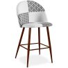 Patchwork beklede kruk - Scandinavische stijl - Zwart en Wit - 66cm - Evelyne image 7