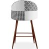 Patchwork beklede kruk - Scandinavische stijl - Zwart en Wit - 66cm - Evelyne image 7