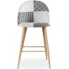 Patchwork beklede kruk - Scandinavische stijl - Zwart en Wit - 66cm -  Evelyne image 7