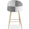 Patchwork beklede kruk - Scandinavische stijl - Zwart en Wit - 66cm -  Evelyne image 7