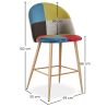 Patchwork beklede kruk - Scandinavische stijl - 66cm -Evelyne image 7