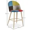 Patchwork beklede kruk - Scandinavische stijl - 66cm -Evelyne image 7