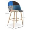 Patchwork beklede kruk - Scandinavische stijl - 66cm - Evelyne image 7