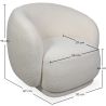 Gestoffeerde Fauteuil in Bouclé Stof - Gebogen Ontwerp - Drisela image 7