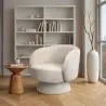 Fauteuil Gestoffeerd in Bouclé-stof - Gebogen Ontwerp - Dresa image 7
