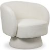 Fauteuil Gestoffeerd in Bouclé-stof - Gebogen Ontwerp - Dresa image 7
