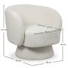 Fauteuil Gestoffeerd in Bouclé-stof - Gebogen Ontwerp - Dresa image 7