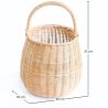 Rieten mand met handvat - 33x22CM - Vernu image 7