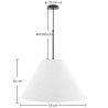 Hangende Plafondlamp met Beige Stoffen Kap - Fula image 7