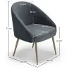 Design fauteuil - bekleed met fluweel - Gouden poot - Wasda image 7