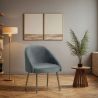 Design fauteuil - bekleed met fluweel - Gouden poot - Wasda image 7
