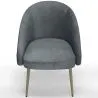 Design fauteuil - bekleed met fluweel - Gouden poot - Wasda image 7