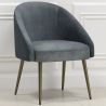 Design fauteuil - bekleed met fluweel - Gouden poot - Wasda image 7