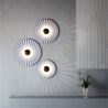 Wandlamp Wandapplicatie Bloem van Wit en Goudkleurig Metaal - 40CM image 7