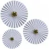 Wandlamp Wandapplicatie Bloem van Wit en Goudkleurig Metaal - 40CM image 7