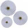 Wandlamp Wandapplicatie Bloem van Wit en Goudkleurig Metaal - 45CM image 7
