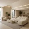 Groot vloerkleed met eigentijds en modern ontwerp - Beige (160x230cm) - Deras image 7
