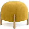 Ronde Poef Bekleed met Ribfluweel en Poten van Natuurlijk Hout - Marrakesh image 7