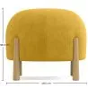 Ronde Poef Bekleed met Ribfluweel en Poten van Natuurlijk Hout - Marrakesh image 7