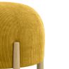 Ronde Poef Bekleed met Ribfluweel en Poten van Natuurlijk Hout - Marrakesh image 7