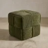 Vierkante Poef Bekleed met Ribfluweel - Modern Ontwerp - Cube image 7