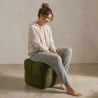 Vierkante Poef Bekleed met Ribfluweel - Modern Ontwerp - Cube image 7