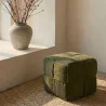 Vierkante Poef Bekleed met Ribfluweel - Modern Ontwerp - Cube image 7