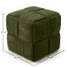 Vierkante Poef Bekleed met Ribfluweel - Modern Ontwerp - Cube image 7