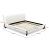 Tweepersoonsbed 160x200 CM Bed - Bekleed met Bouclé Stof - Dream image 7