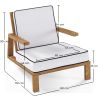 Teakhouten buitenfauteuil - Carsa image 7