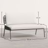 Buitenbank 135cm - Aluminium en Synthetisch Rotan - Brawma image 7