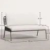 Buitenbank 135cm - Aluminium en Synthetisch Rotan - Brawma image 7