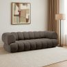 Velours Beklede Bank - Moderne Stijl - 2/3 Zits - Curved Teddy image 7