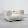 Fauteuil Bekleed met Bouclé Stof - Moderne Stijl - Gebogen Teddy image 7