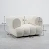 Fauteuil Bekleed met Bouclé Stof - Moderne Stijl - Gebogen Teddy image 7