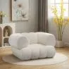 Fauteuil Bekleed met Bouclé Stof - Moderne Stijl - Gebogen Teddy image 7