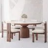 Ronde Eettafelset met 6 Houten Stoelen - Minimalistisch Design - Ivette image 7