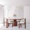 Ronde Eettafelset met 6 Houten Stoelen - Minimalistisch Design - Ivette image 7