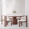 Ronde Eettafelset met 6 Houten Stoelen - Minimalistisch Design - Ivette image 7