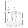 Set van 2 transparante eetkamerstoelen - Estilo Victoria  image 7