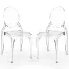 Set van 2 transparante eetkamerstoelen - Estilo Victoria  image 7