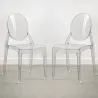 Set van 2 transparante eetkamerstoelen - Estilo Victoria  image 7