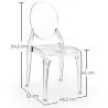 Set van 4 eetkamerstoelen Transparant - Estilo Victoria  image 7