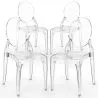Set van 4 eetkamerstoelen Transparant - Estilo Victoria  image 7