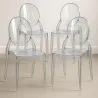 Set van 4 eetkamerstoelen Transparant - Estilo Victoria  image 7