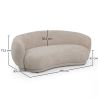 Gebogen Designbank in Hedendaagse Stijl Bekleed met Chenille - Curvy image 7