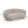 Gebogen Designbank in Hedendaagse Stijl Bekleed met Chenille - Curvy image 7