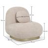 Gebogen Designfauteuil in Hedendaagse Stijl Bekleed met Chenille - Larry image 7