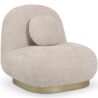 Gebogen Designfauteuil in Hedendaagse Stijl Bekleed met Chenille - Larry image 7