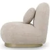 Gebogen Designfauteuil in Hedendaagse Stijl Bekleed met Chenille - Larry image 7